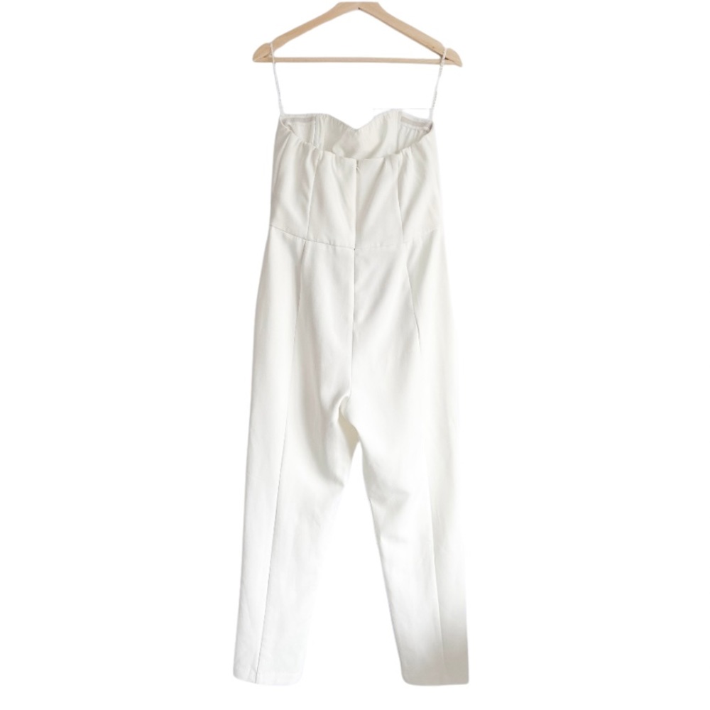 Black Halo Jada Jumpsuit White Porcelain Women’s 12 - Picture 6 of 11